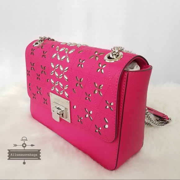 Michael Kors Mk Tina Medium Shoulder Flap Tote Bag - Picture 2 of 6